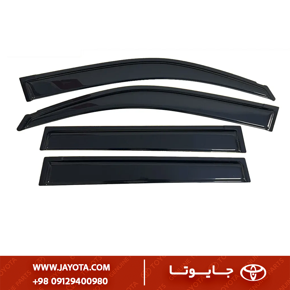 بادگیر شیشه دست کامل سمت: (R/R) راست جلو و عقب Black/Clear (مشکی/شفاف) پرادو 2003 به بعدLC120