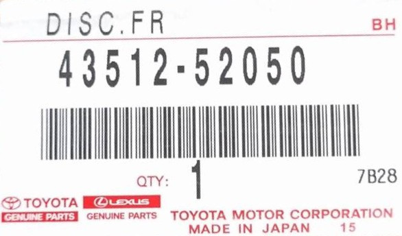 دیسک ترمز جلو تویوتا یاریس 2005-1999 - اصلی جنیون پارت ژاپن